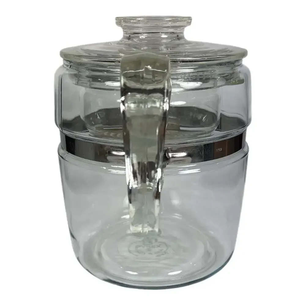 Vintage 7759 B Pyrex 9 Cup Glass Percolator Coffee Pot Flame Ware Complete Set - Picture 4 of 7